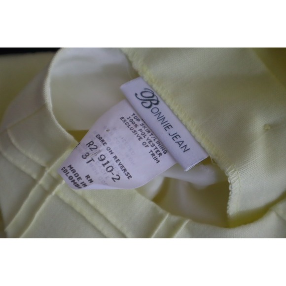 Bonnie Jean Little Girls Vintage Yellow Tulle Overlay Dress - Size 3T - Picture 5 of 6